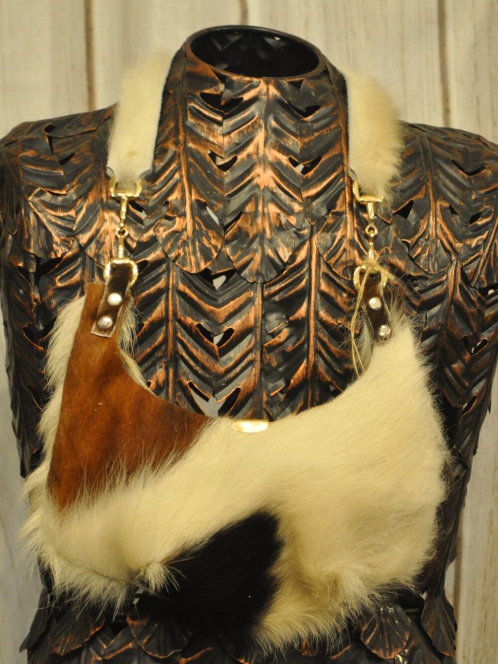 Cowhide Shoulder Bag w/ Horse Bit Hardware – Handmade Western Purse